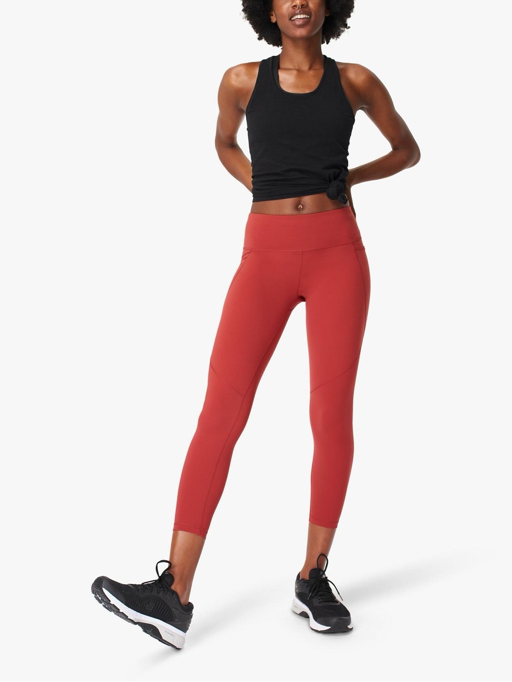 Sweaty Betty Size Medium ‘The Power’ 7/8 Pocket Leggings - Rust Red - Picture 2 of 16